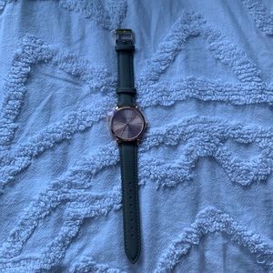 Solérose and Charcoal Leather Monroé Watch